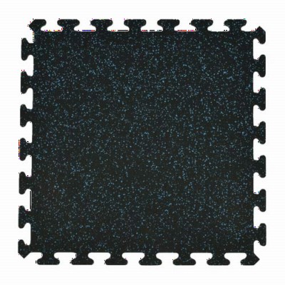 Rubber Tile 2x2 Ft x 3/8 Interlocking Sport 10% Blue full tile.