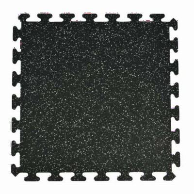 Interlocking Rubber Floor Tiles Gmats 2x2 Ft x 3/8 Inch Light Gray full tile