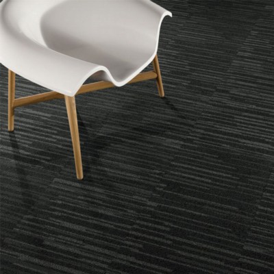 Quicken Commercial Carpet Tile .42 Inch x 50x50 cm per Tile Chair on Carbon