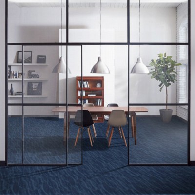 Riverine Commercial Carpet Tile .31 Inch x 50x50 cm per Tile Baltic Blue in Conference room