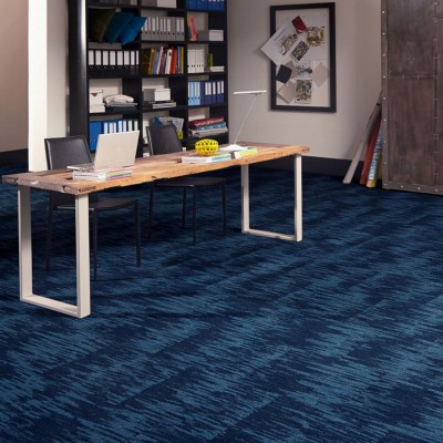 Up and Away Commercial Carpet Tile .30 Inch x 50x50 cm per Tile Home Office in Baltic Blue