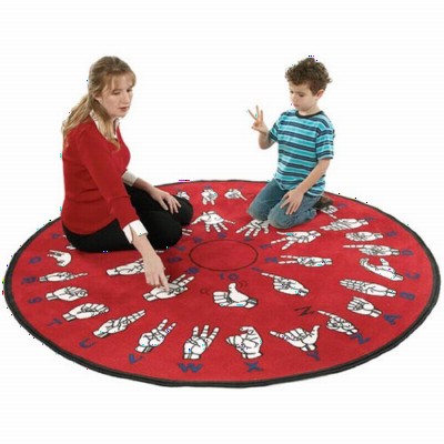 Hands That Teach Kids Rug 6 feet Round
