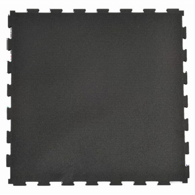 Rubber Tiles ShokLok 2x2 Ft 3/4 Inch Black no bevel tile.