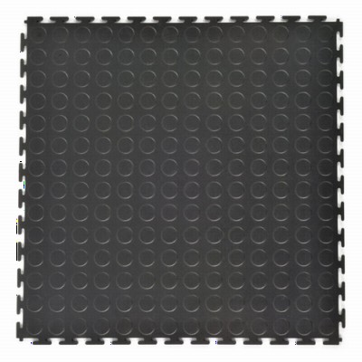 Coin Top Home Floor Tile Black or Dark Gray 8 tiles full.