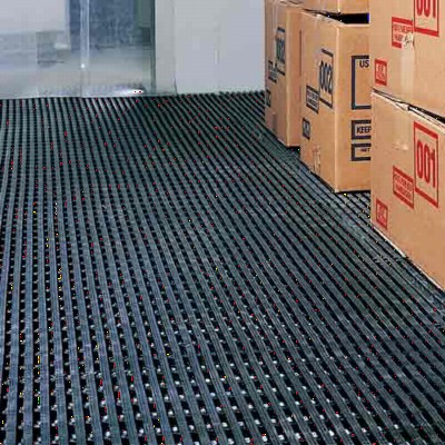 heronair matting in walk-in freezer with boxes of frozen goods