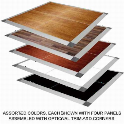 Portable Dance Floor 3x4 Ft Seamless Solid Color Vinyl Cam Lock Stack