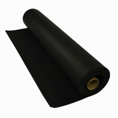 Rolled Rubber three eigths black roll