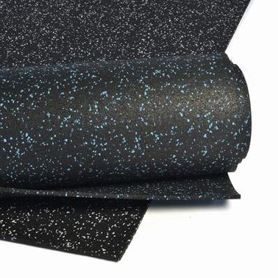 Rolled Rubber Sport 1/2 Inch 10% Colors Per SF Blue/Gray color fleck