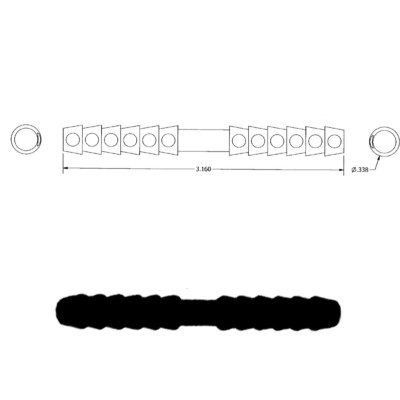 Action Sport Plastic Gym Dowel Pin 3.16 Inch diagram