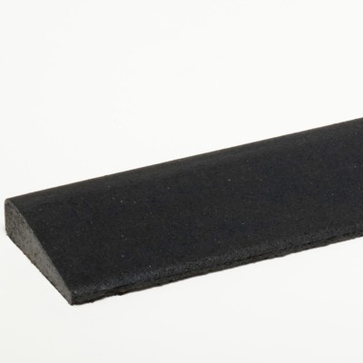 Action Sport Rubber Gym Standard Reducer Black 1 Inch x 4x48 Inches end angle view