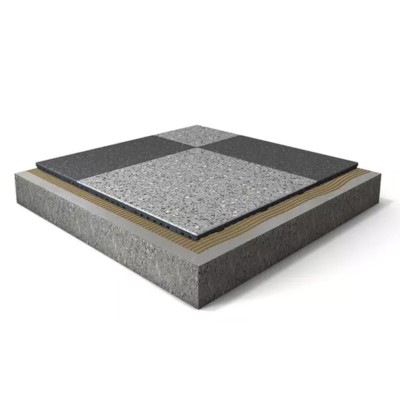 Action Sport Rubber Gym Tile Black 1 Inch x 2x2 Ft. glued down install