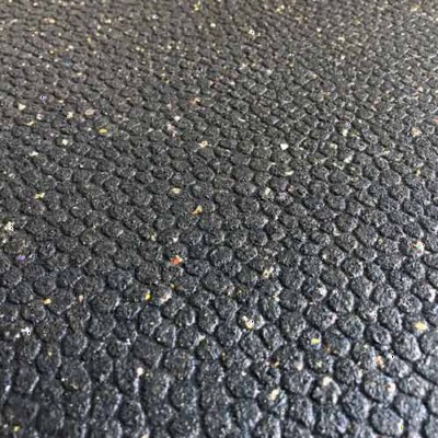 Horse Stall Interlocking Straight Edge Left Corner Border Mat 3/4 Inch x 2x6 Ft. - Black - Equine pebble surface texture
