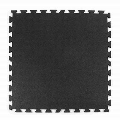 Rubber Utility Tile 3x3 ft x 8 mm Black.