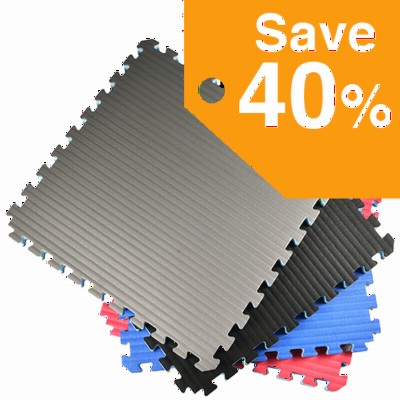 MMA Jiu Jitsu BJJ Mats for Home 2x2 Ft showing overhead view of colors stack.
