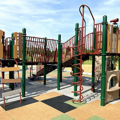 Sterling Rubber Playground Tile 4.25 Outdoor Playground installation
