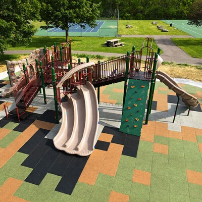 Sterling Playground Tile Install Triple Slide Interlock