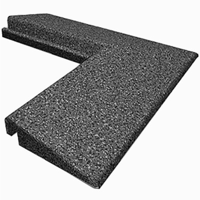 Sterling Patio Tile Outside Corner 2 Inch Black