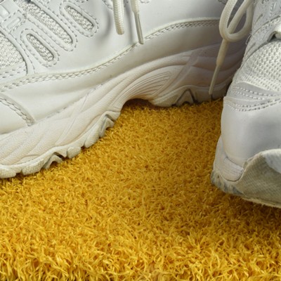 Greatmats Gym Turf Value 3/4 Inch x 15 Ft. Wide - Yellow turf white shoes