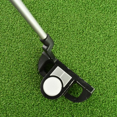 Greatmats Choice Golf Putting Green Turf top view with putter