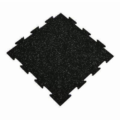 Rubber Tile Interlocking 2x2 Ft 1/2 Inch 10% Color full angle.