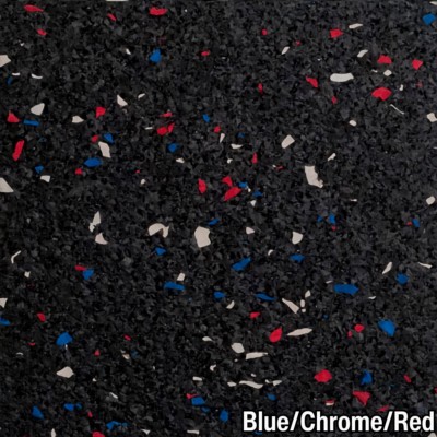 Blue Chrome Red Rolled Rubber Pacific 1/8 Inch 10% Color CrossTrain Custom closeup