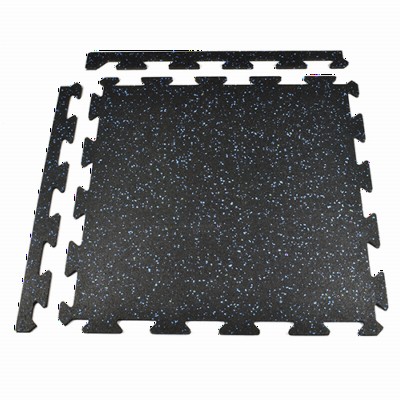 Rubber Tile Interlocks with Borders 8mm 10% Color Pacific full tile borders