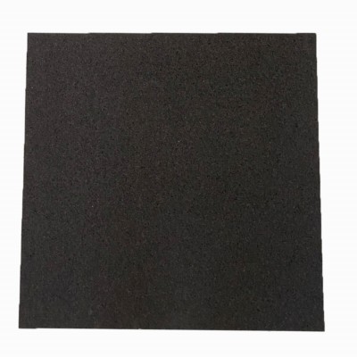 Straight Edge Rubber Tiles Cardio Black 8 mm x 2x2 Ft. Pacific full tile