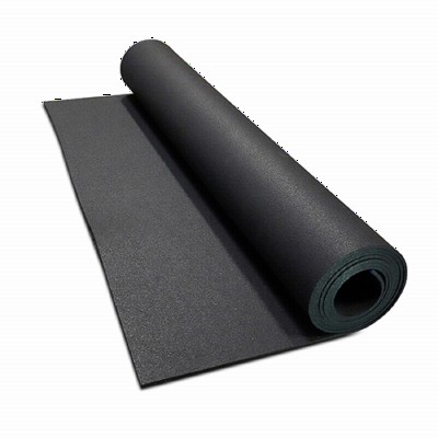 1/4 inch thick black rolled rubber