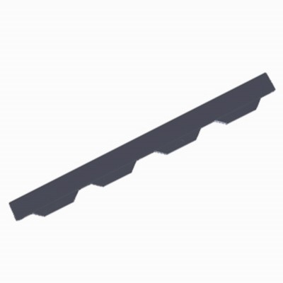 VersaCourt Outdoor Court Foundation Finish Edge 1.25 Inch x 28 Inches in black