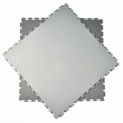 Smooth Top PVC Interlocking Grays Ever Tile Stack