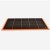 Safety Stance 3-Side Anti-Fatigue Mat 38x124 inch full tile black orange.