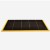 Safety Stance 3-Side Anti-Fatigue Mat 38x124 inch full tile black yellow.