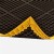 Safety Stance 4-Side Anti-Fatigue Mat 40x40 inch corner curl black yellow.