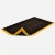 Safety Stance 3-Side Anti-Fatigue Mat 38x40 inch curl black yellow.