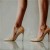 High Heels on high gloss white runway flooring
