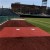 clay colored baseball turf on home plate practice area