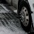 Ground Protection Mats 4x8 ft Black with truck in snow