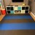 Blue and black thick home gym mats
