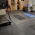 2x2 interlocking rubber gym floor tiles in a basement