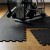 Interlocking Rubber Floor Tiles Gmats 2x2 Ft x 3/8 Inch Light Gray exercise bike