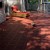 Staylock Perforated Outdoor Floor Tile exterior deck installation terra cotta color.