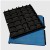 Rubber Outdoor Playground Interlocking Tile 3.25 in Colors top bottom blue