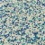 close up of nuclear rubber flooring tiles ocean view color with blue, turquoise, and white color flecks