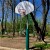 Safety Pole Pad 6 ft x 3 inch Foam for 6 inch Diameter Pole Forest Green on Basketball Hoop Pole at Park