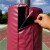 Safety Pole Pad 6 ft x 3 Inch Foam For 4 Inch Diameter Pole Maroon Pad showing Hook and Loop Closure