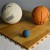 Gym Sports Court Flooring Tile corner with basketball volleyball and racquetball