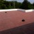 Sterling Rubber Patio Tile 2 Inch red roof after install.