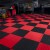 TechFloor Standard with Raised Squares Floor Tile Shown in a Checker Board Pattern